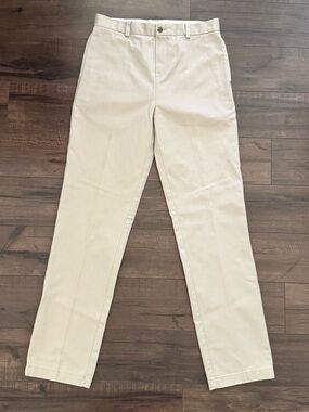 Brooks Brothers Boys Khaki Flat Front Chino Pants Size 16 School Uniform